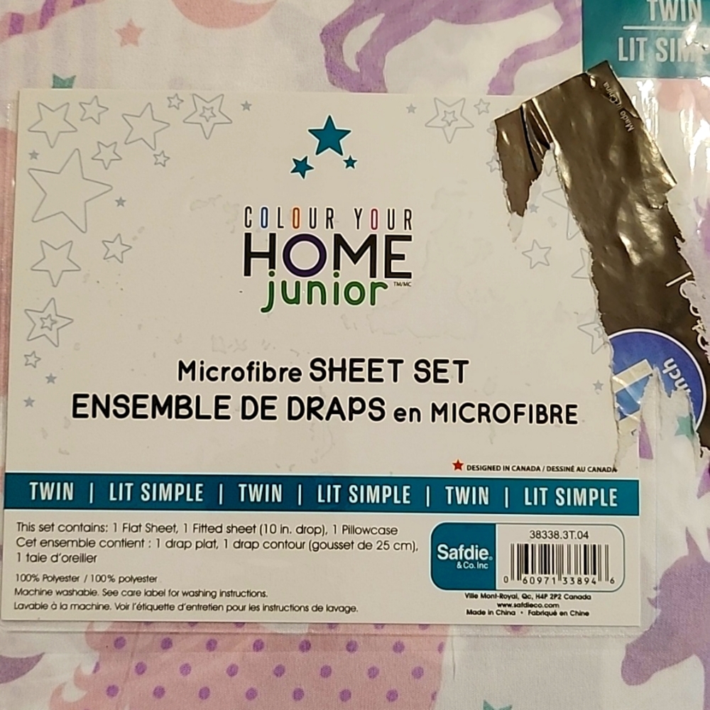 Color your home junior microfibre sheet set